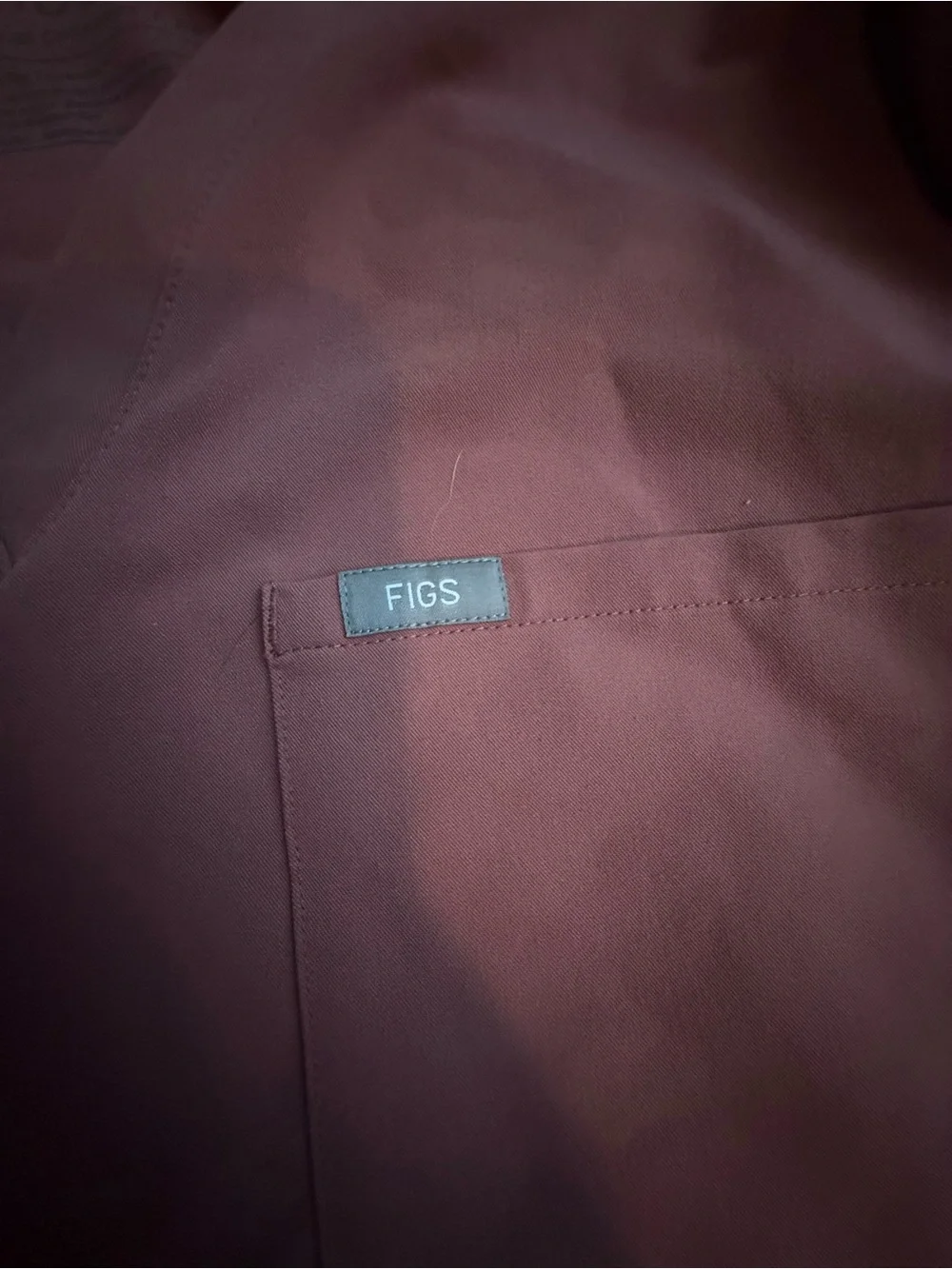 Figs V-Neck Scrub Top in Mauve - Picture 3 of 4